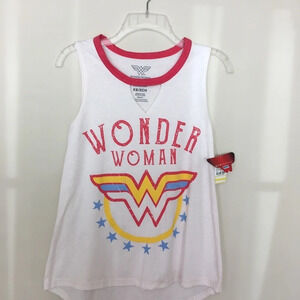 Wonder Woman White Key Hole Tank Top XS